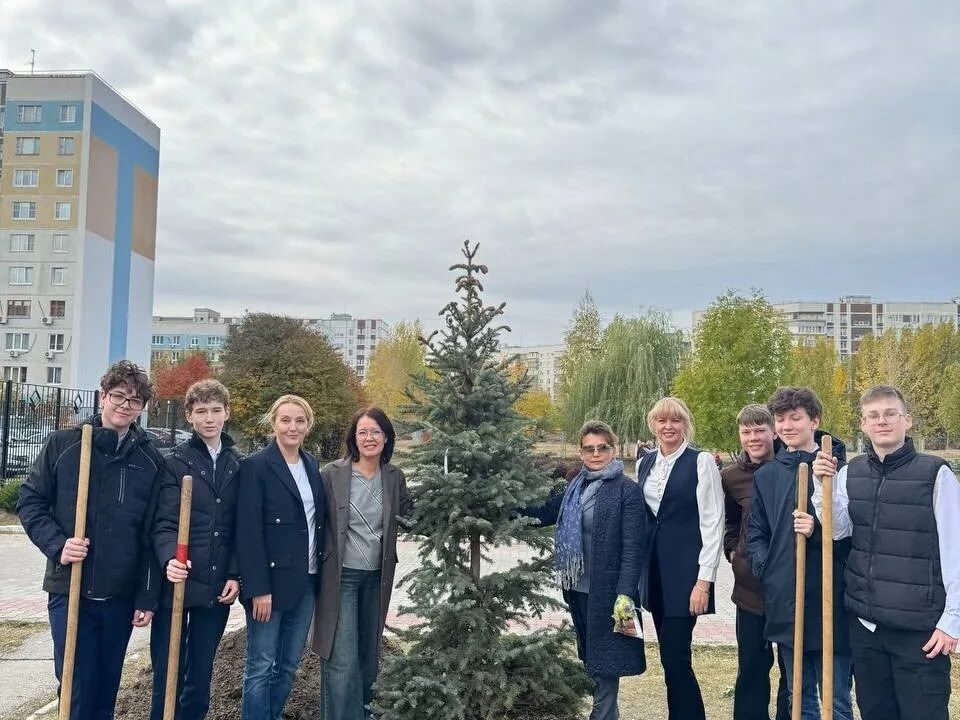 Компания «ЭкоВоз» подготовила особенный приз для победителей городского конкурса «Школа за раздельный сбор» — живую голубую ель.